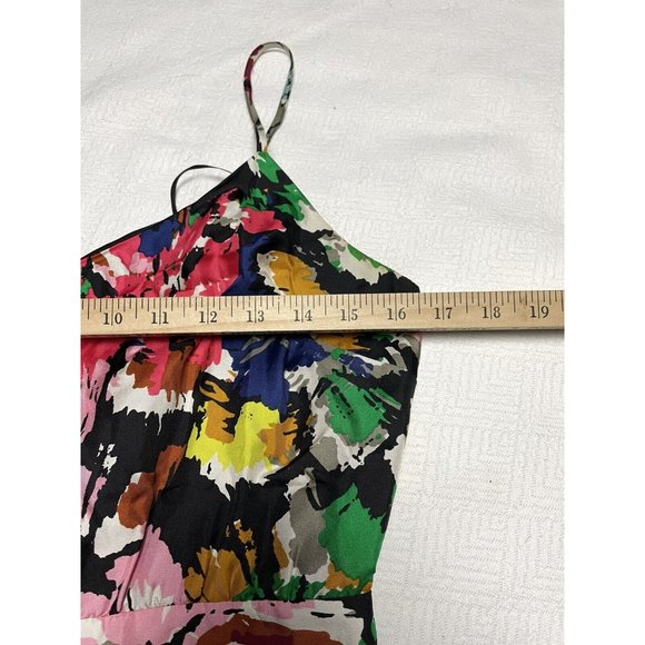 J. CREW Brushstroke 100% silk dress with spaghetti straps size 4 - Picture 6 of 8